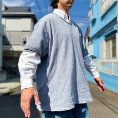 画像16: 「Polo by Ralph Lauren (ポロラルフローレン)」90s 00s 10s  XXLサイズ コットン ライトグレー ポニー刺繍 ニット Tシャツ (16)