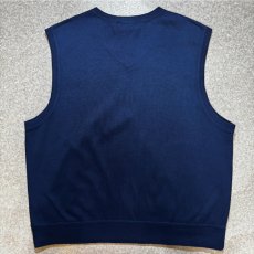 画像9: 「POLO GOLF RALPH LAUREN(ポロゴルフラルフローレン)」80s 90s XLサイズ USA製 コットン ネイビー ポニー刺繍 ニット ベスト (9)