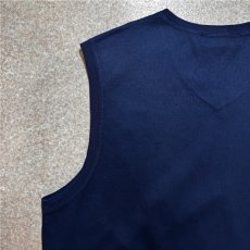 画像10: 「POLO GOLF RALPH LAUREN(ポロゴルフラルフローレン)」80s 90s XLサイズ USA製 コットン ネイビー ポニー刺繍 ニット ベスト (10)