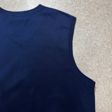 画像12: 「POLO GOLF RALPH LAUREN(ポロゴルフラルフローレン)」80s 90s XLサイズ USA製 コットン ネイビー ポニー刺繍 ニット ベスト (12)