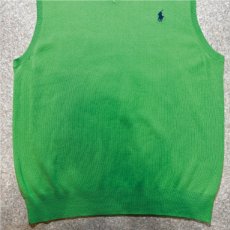 画像5: 「POLO RALPH LAUREN(ポロラルフローレン)」10s 20s Mサイズ ピマコットン ライムグリーン ポニー刺繍 ニット ベスト (5)
