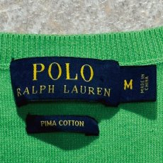 画像6: 「POLO RALPH LAUREN(ポロラルフローレン)」10s 20s Mサイズ ピマコットン ライムグリーン ポニー刺繍 ニット ベスト (6)