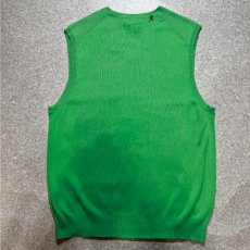 画像10: 「POLO RALPH LAUREN(ポロラルフローレン)」10s 20s Mサイズ ピマコットン ライムグリーン ポニー刺繍 ニット ベスト (10)