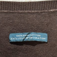 画像6: 「POLO RALPH LAUREN(ポロラルフローレン)」90s 00s 10s 20s Lサイズ相当 ピマコットン チョコレートブラウン ポニー刺繍 ニット ベスト (6)