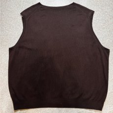 画像10: 「POLO RALPH LAUREN(ポロラルフローレン)」90s 00s 10s 20s Lサイズ相当 ピマコットン チョコレートブラウン ポニー刺繍 ニット ベスト (10)