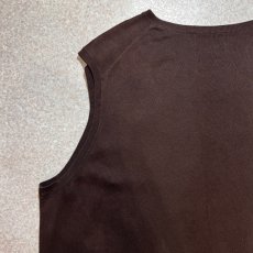 画像11: 「POLO RALPH LAUREN(ポロラルフローレン)」90s 00s 10s 20s Lサイズ相当 ピマコットン チョコレートブラウン ポニー刺繍 ニット ベスト (11)