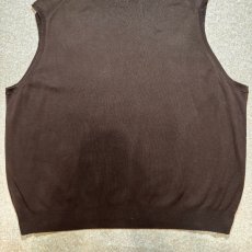 画像14: 「POLO RALPH LAUREN(ポロラルフローレン)」90s 00s 10s 20s Lサイズ相当 ピマコットン チョコレートブラウン ポニー刺繍 ニット ベスト (14)