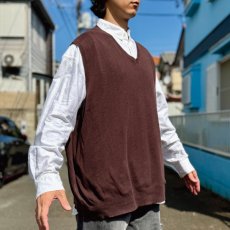 画像17: 「POLO RALPH LAUREN(ポロラルフローレン)」90s 00s 10s 20s Lサイズ相当 ピマコットン チョコレートブラウン ポニー刺繍 ニット ベスト (17)