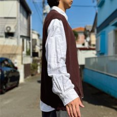 画像18: 「POLO RALPH LAUREN(ポロラルフローレン)」90s 00s 10s 20s Lサイズ相当 ピマコットン チョコレートブラウン ポニー刺繍 ニット ベスト (18)