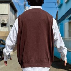 画像20: 「POLO RALPH LAUREN(ポロラルフローレン)」90s 00s 10s 20s Lサイズ相当 ピマコットン チョコレートブラウン ポニー刺繍 ニット ベスト (20)