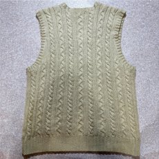 画像8: 「Polo by Ralph Lauren (ポロラルフローレン)」90s 00s 10s Lサイズ コットン 生成り ケーブル編み ニット ベスト (8)