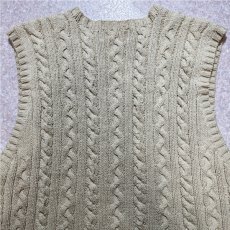 画像10: 「Polo by Ralph Lauren (ポロラルフローレン)」90s 00s 10s Lサイズ コットン 生成り ケーブル編み ニット ベスト (10)