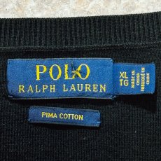 画像6: 「POLO RALPH LAUREN(ポロラルフローレン)」10s 20s XL TGサイズ ピマコットン ブラック ポニー刺繍 ニット ベスト (6)
