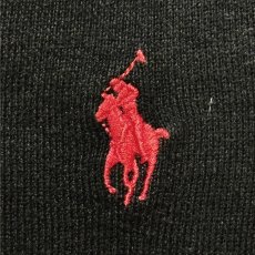 画像8: 「POLO RALPH LAUREN(ポロラルフローレン)」10s 20s XL TGサイズ ピマコットン ブラック ポニー刺繍 ニット ベスト (8)
