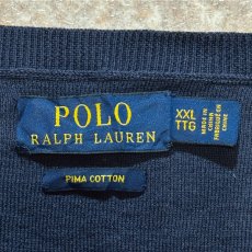 画像6: 「POLO RALPH LAUREN(ポロラルフローレン)」10s 20s XXL TTGサイズ ピマコットン ネイビー ポニー刺繍 ニット ベスト (6)