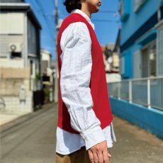 画像18: 「Polo by Ralph Lauren (ポロラルフローレン)」90s 00s 10s Lサイズ コットン レッド ポニー刺繍 リブ編み ニット ベスト (18)