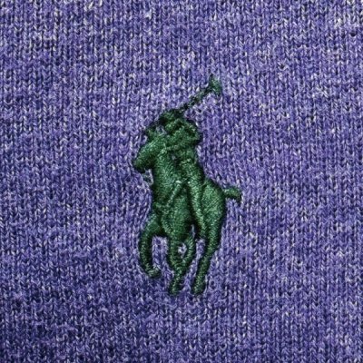 画像1: 「POLO RALPH LAUREN(ポロラルフローレン)」10s 20s Mサイズ ピマコットン パープル ポニー刺繍 ニット ベスト