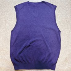 画像10: 「POLO RALPH LAUREN(ポロラルフローレン)」10s 20s Mサイズ ピマコットン パープル ポニー刺繍 ニット ベスト (10)