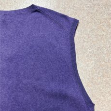 画像13: 「POLO RALPH LAUREN(ポロラルフローレン)」10s 20s Mサイズ ピマコットン パープル ポニー刺繍 ニット ベスト (13)