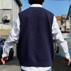 画像19: 「Polo by Ralph Lauren (ポロラルフローレン)」90s 00s 10s XXLサイズ コットン ネイビー ポニー刺繍 ローゲージ ニット ベスト (19)