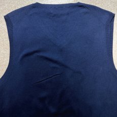 画像11: 「Polo by Ralph Lauren (ポロラルフローレン)」90s 00s 10s Lサイズ ピマコットン ネイビー ポニー刺繍 ニット ベスト (11)