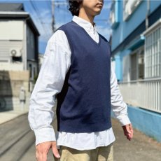 画像16: 「Polo by Ralph Lauren (ポロラルフローレン)」90s 00s 10s Lサイズ ピマコットン ネイビー ポニー刺繍 ニット ベスト (16)