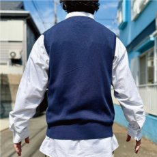 画像19: 「Polo by Ralph Lauren (ポロラルフローレン)」90s 00s 10s Lサイズ ピマコットン ネイビー ポニー刺繍 ニット ベスト (19)