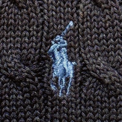画像1: 「Polo by Ralph Lauren (ポロラルフローレン)」90s 00s 10s XLサイズ コットン ネイビー ポニー刺繍 ケーブル編み ニット ベスト