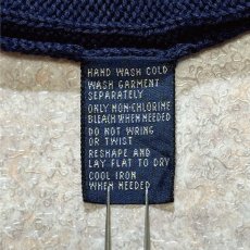 画像8: 「Polo by Ralph Lauren (ポロラルフローレン)」90s 00s 10s XLサイズ コットン ネイビー ポニー刺繍 ケーブル編み ニット ベスト (8)