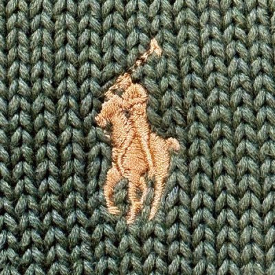 画像1: 「Polo by Ralph Lauren (ポロラルフローレン)」90s 00s 10s XLサイズ コットン ミリタリーグリーン ポニー刺繍 ローゲージ ニット ベスト