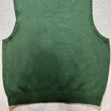 画像13: 「Polo by Ralph Lauren (ポロラルフローレン)」90s 00s 10s XLサイズ コットン ミリタリーグリーン ポニー刺繍 ローゲージ ニット ベスト (13)