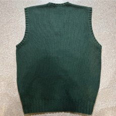 画像8: 「Polo by Ralph Lauren (ポロラルフローレン)」90s 00s 10s Lサイズ コットン ダスティグリーン ローゲージ ニット ベスト (8)