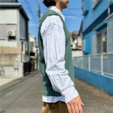画像16: 「Polo by Ralph Lauren (ポロラルフローレン)」90s 00s 10s Lサイズ コットン ダスティグリーン ローゲージ ニット ベスト (16)