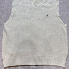 画像5: 「Polo by Ralph Lauren (ポロラルフローレン)」90s 00s 10s XLサイズ コットン オフホワイト ポニー刺繍 ローゲージ ニット ベスト (5)