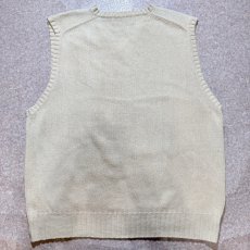 画像9: 「Polo by Ralph Lauren (ポロラルフローレン)」90s 00s 10s XLサイズ コットン オフホワイト ポニー刺繍 ローゲージ ニット ベスト (9)