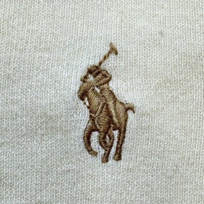 画像1: 「POLO RALPH LAUREN(ポロラルフローレン)」10s 20s XXLサイズ ピマコットン オフホワイト ポニー刺繍 ニット ベスト