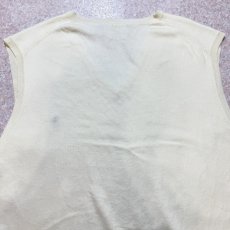 画像12: 「POLO RALPH LAUREN(ポロラルフローレン)」10s 20s XXLサイズ ピマコットン オフホワイト ポニー刺繍 ニット ベスト (12)