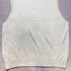 画像14: 「POLO RALPH LAUREN(ポロラルフローレン)」10s 20s XXLサイズ ピマコットン オフホワイト ポニー刺繍 ニット ベスト (14)