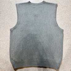 画像9: 「Polo by Ralph Lauren (ポロラルフローレン)」90s 00s 10s Mサイズ コットン ライトグレー ポニー刺繍 ローゲージ ニット ベスト (9)