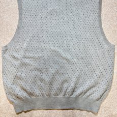 画像12: 「POLO GOLF RALPH LAUREN(ポロゴルフラルフローレン)」80s 90s XLサイズ ピマコットン ライトグレー ピンドット ニット ベスト (12)