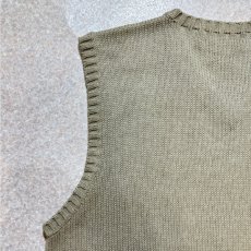 画像10: 「Polo by Ralph Lauren (ポロラルフローレン)」90s 00s 10s XLサイズ コットン グレージュ ポニー刺繍 ローゲージ ニット ベスト (10)