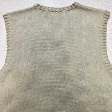 画像11: 「Polo by Ralph Lauren (ポロラルフローレン)」90s 00s 10s XLサイズ コットン グレージュ ポニー刺繍 ローゲージ ニット ベスト (11)