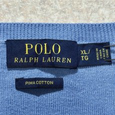 画像6: 「POLO RALPH LAUREN(ポロラルフローレン)」10s 20s XL/TGサイズ ピマコットン ブルー ポニー刺繍 ニット ベスト (6)