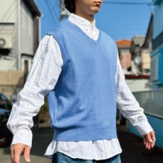 画像17: 「POLO RALPH LAUREN(ポロラルフローレン)」10s 20s XL/TGサイズ ピマコットン ブルー ポニー刺繍 ニット ベスト (17)