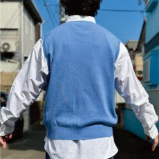 画像20: 「POLO RALPH LAUREN(ポロラルフローレン)」10s 20s XL/TGサイズ ピマコットン ブルー ポニー刺繍 ニット ベスト (20)