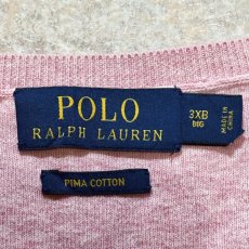 画像6: 「POLO RALPH LAUREN(ポロラルフローレン)」10s 20s 3XB BIGサイズ ピマコットン ピンク ポニー刺繍 ニット ベスト (6)