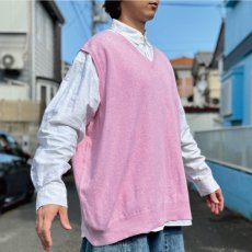 画像18: 「POLO RALPH LAUREN(ポロラルフローレン)」10s 20s 3XB BIGサイズ ピマコットン ピンク ポニー刺繍 ニット ベスト (18)