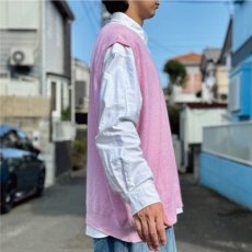画像19: 「POLO RALPH LAUREN(ポロラルフローレン)」10s 20s 3XB BIGサイズ ピマコットン ピンク ポニー刺繍 ニット ベスト (19)