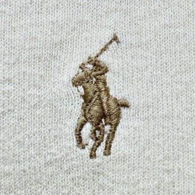 画像1: 「Polo by Ralph Lauren (ポロラルフローレン)」90s 00s 10s 3XBサイズ ピマコットン オフホワイト ポニー刺繍 ニット ベスト