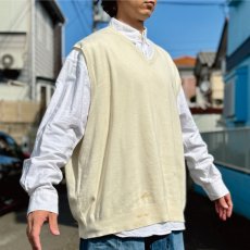 画像17: 「Polo by Ralph Lauren (ポロラルフローレン)」90s 00s 10s 3XBサイズ ピマコットン オフホワイト ポニー刺繍 ニット ベスト (17)